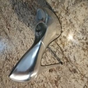 Kiss & Tell Silver Stilettos.